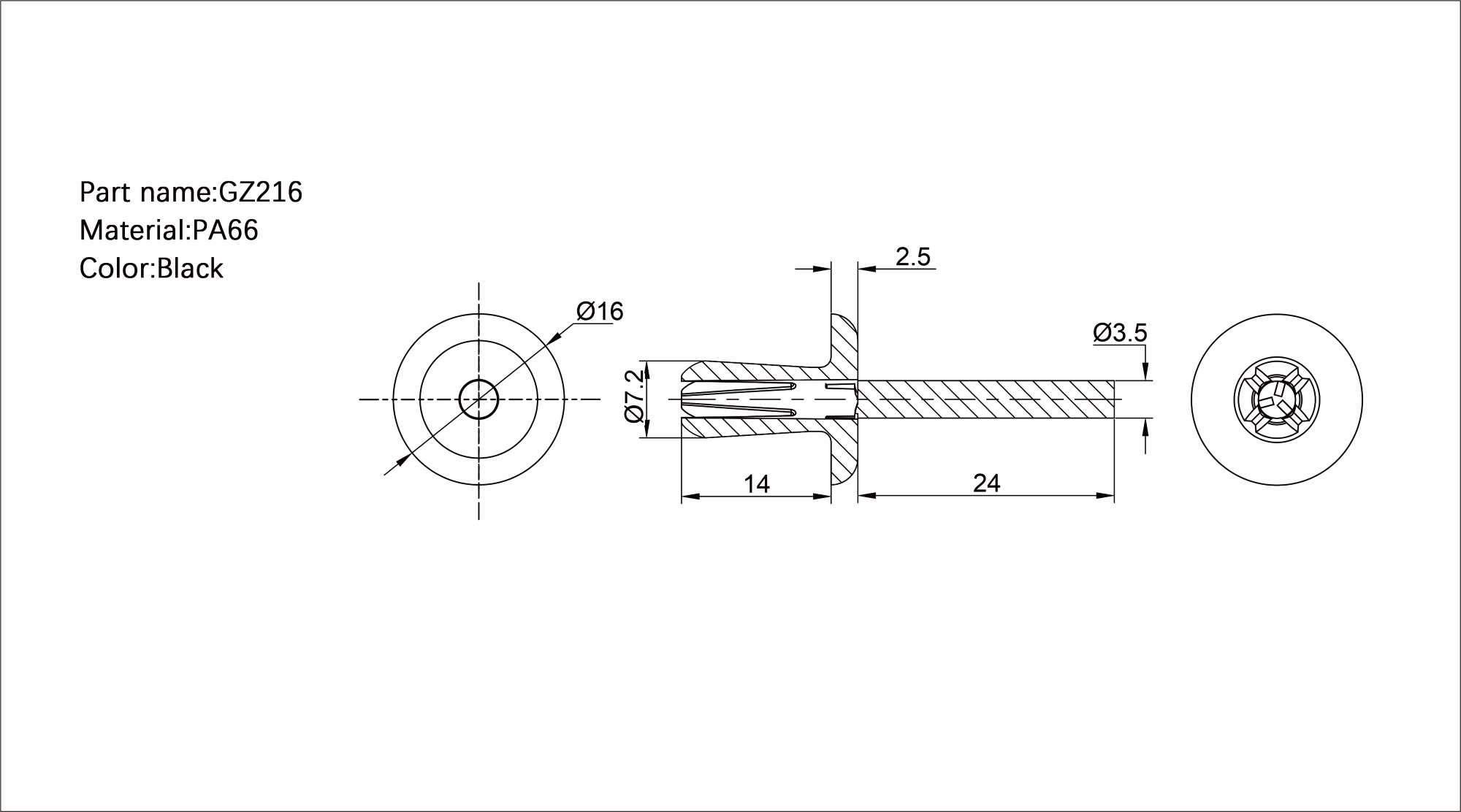 Plastic Blind Rivet GZ-216